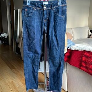 Hudson low rise, straight leg jeans